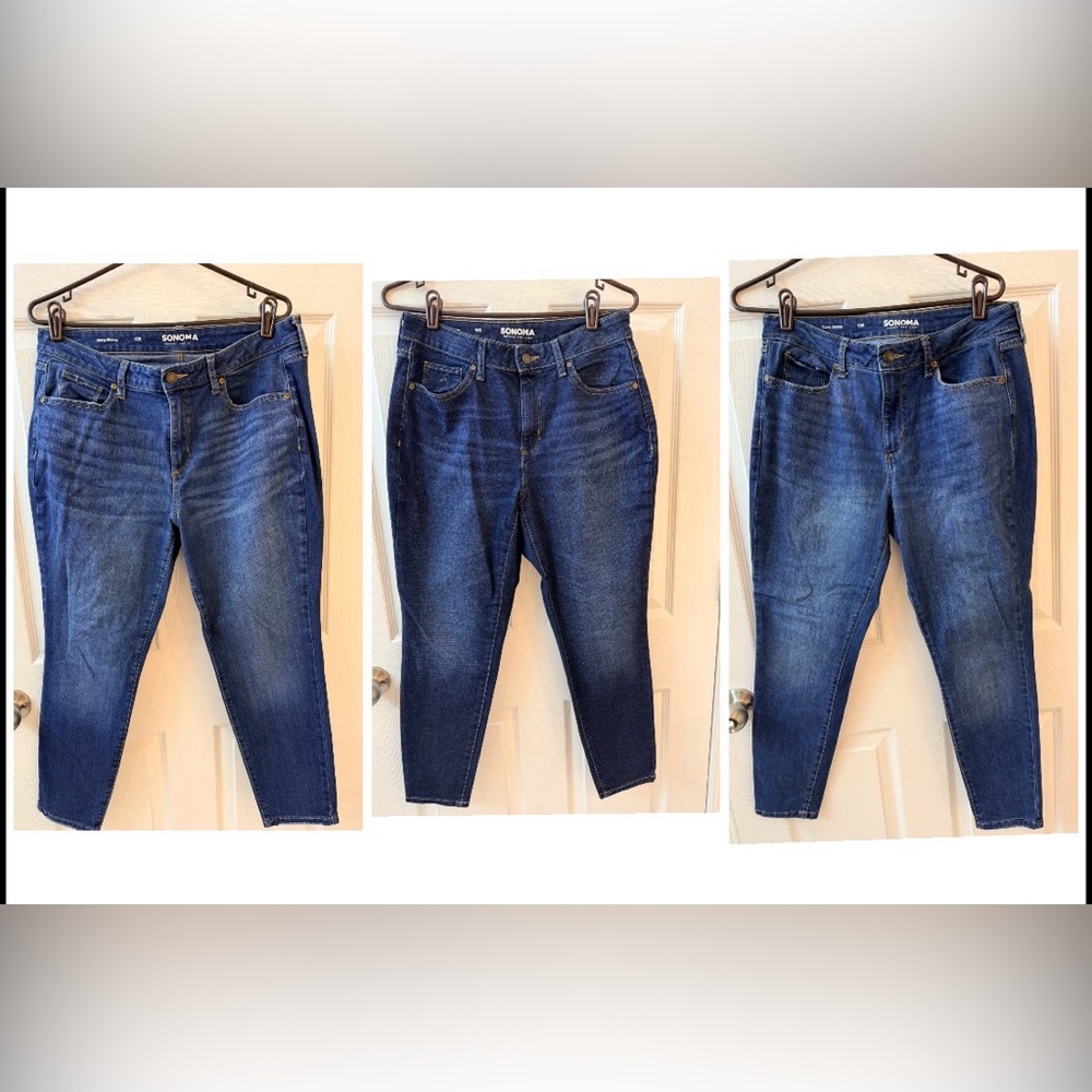 Sonoma Curvy Skinny Jeans Lot of 3 Pairs – Sizes 10s & 12s